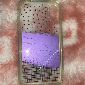 Clear decorative Otterbox iPhone XR case
